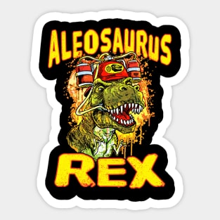 Allosaurus Rex Beer Drinking Dino Sticker